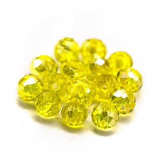 Бусины рондели 4*3мм (желтый прозрачный)